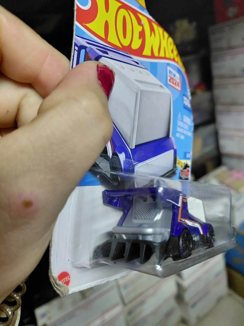 Hot Wheels bright blue